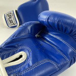 Боксерські рукавички шкіра сині Spurt English style 12 oz