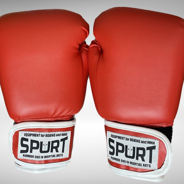 Боксерські рукавички червоні Spurt English style 10 oz 