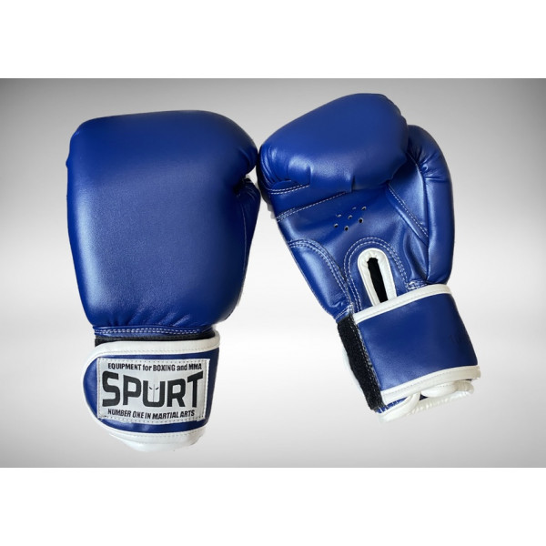 Боксерські рукавички сині Spurt English style 10 oz