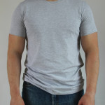 Футболка чоловіча меланж сіра бавовна  Oeko-tex 