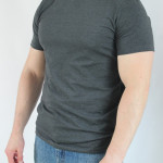 Футболка чоловіча меланж графіт бавовна  Oeko-tex 