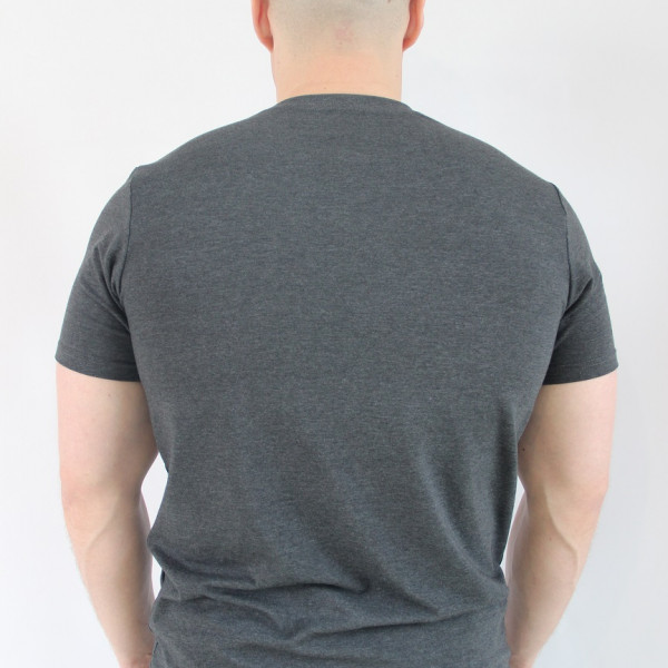 Футболка чоловіча меланж графіт бавовна  Oeko-tex 