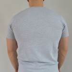 Футболка чоловіча меланж сіра бавовна  Oeko-tex 