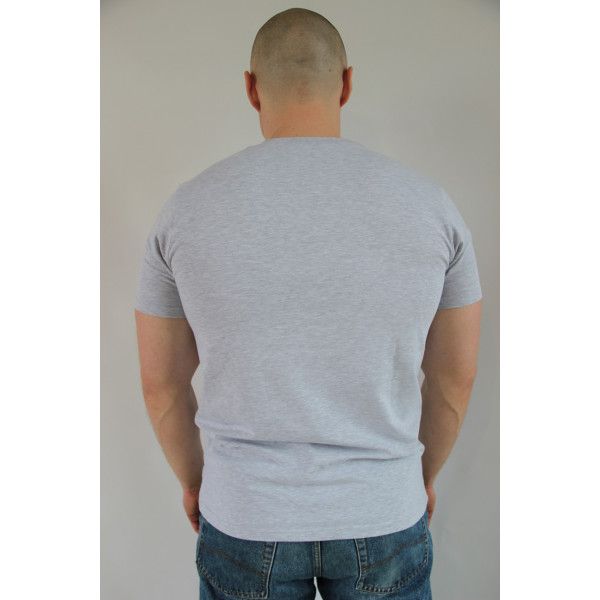 Футболка чоловіча меланж сіра бавовна  Oeko-tex 