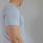 Футболка чоловіча меланж сіра бавовна  Oeko-tex 