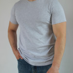 Футболка чоловіча меланж сіра бавовна  Oeko-tex 